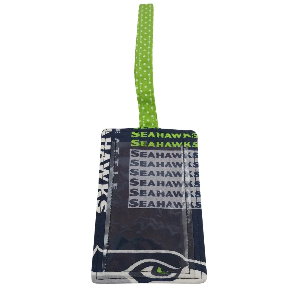 Seattle Seahawks Handmade Accessory Set – Pouch, Cord Keeper, ID Tag NFL